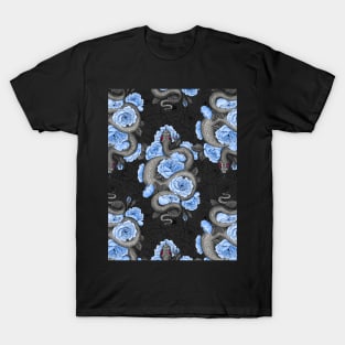 Snakes and blue roses T-Shirt